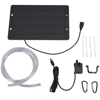 Solar Springbrunnen mit Panel, Solar Wasserbrunnen Pumpenset, 6 V 10 W USB Panel Wasserpumpe, Solar Springbrunnen Pumpen Set Solar Teichpumpe für Kleine Teiche Im Freien Terrassengärten Und Aquarien