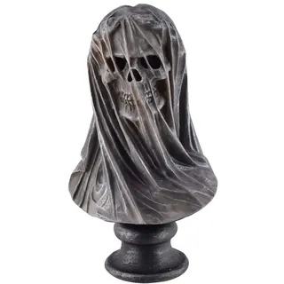 Vogler 766-7657 Totenkopfbüste Dark Veil Totenkopf Büste 25 cm Totenschädel Schädel Gothic