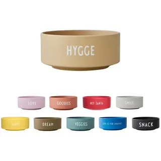 Design Letters Snack Schale Beige HYGGE | Porzellan Snackschale für Weihnachtsdeko, Weihnachtsdeko Tisch, Weihnachtsgeschenke Kleinigkeiten | Salatschüssel, Müslischalen, Rührschüssel, Bowl