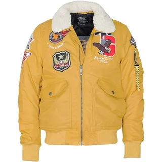 Bomberjacke TOP GUN "Bomberjacke TG23002", Herren, Gr. M, gelb, Obermaterial: 100% Polyamid ECONYL PA ECONYL. Futter: 100% Baumwolle CO., Jacken Bomberjacke