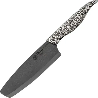 Samura INCA 6.5" Nakiri Messer - Premium Schwarz Zirkonia Keramik Klinge, Japanischer Stahl, Ideal für präzises Gemüseschneiden in der Küche - Schwarz, Silber