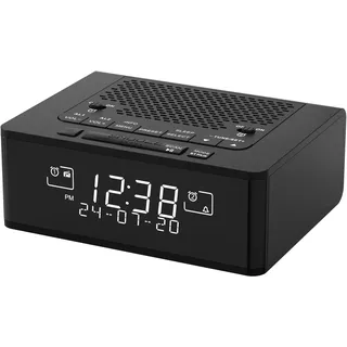 iTOMA DAB, DAB+/FM Radiowecker mit 40 Preset Stationen, UKW, Uhrenradio, Wecker mit Zwei einstellbaren Weckzeiten, 525