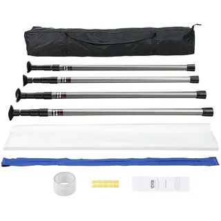 Vevor Staubschutztür Staubschutzwand 230 x 120 cm Verstellbarer Ständer 0,9-3 m