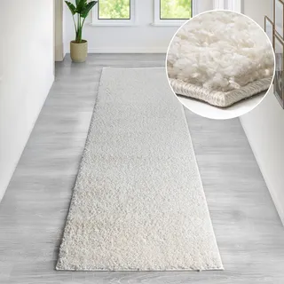 Bruno Banani »Shaggy Soft« rechteckig 30 mm Höhe Läufer, Brücke, gewebt, Uni-Farben, besonders weich,