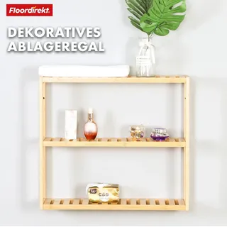 Floordirekt Bambus-Wandregal 3 Etagen 0 x 0 x 0 cm Braun