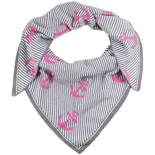Zwillingsherz Dreieckstuch »"Gestreifter Anker"« maritimes Tuch mit pinken Ankern
