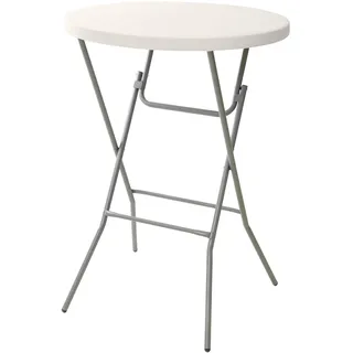Greemotion Stehtisch Klapptisch Ø 80 x 110 cm Grau/Weiß