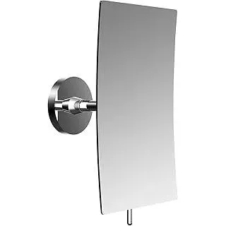 Emco Pure Rasier- und Kosmetikspiegel, 3-Fach Vergrößerung, Chrom, zur Wandmontage zum Kleben im Bad-EIN Spiegel ideal zum Schminken und Rasieren