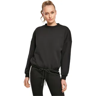 Build Your Brand Ladies Oversize Crewneck - Farbe: Black - Größe: XL