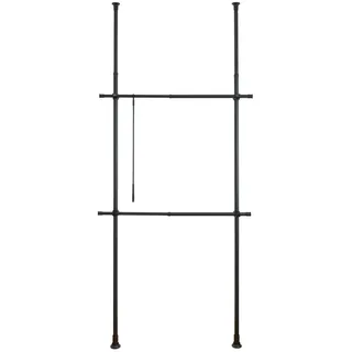 Wenko Herkules Basic Teleskop-Garderobensystem 75,0-120,0 x 165,0-300,0 x 11,0 cm schwarz