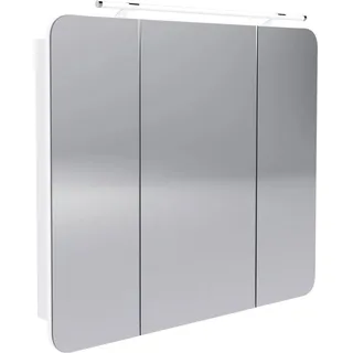 Fackelmann Spiegelschrank Einzelartikel Weiß 90 cm mit Softclose Türen