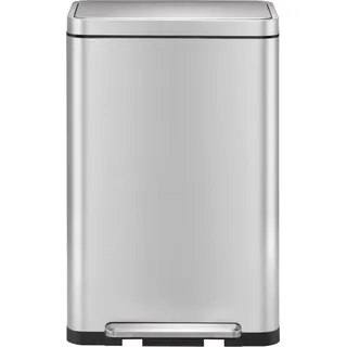 EKO - X-Cube Treteimer 30 Liter - Stainless steel Polypropylene - Matt Edelstahl - Silber