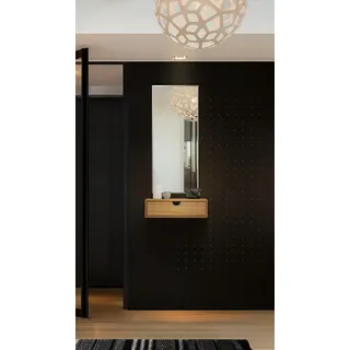 WoodMan »Farsta, Beistelltisch, Ablage mit Schublade« Holzfurnier aus Eiche, Breite 40 cm, Wandmontage, FSC®,