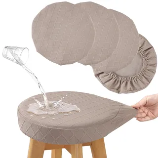 YISUN wasserdichte Stretch Hockerbezug Rund 2er Set Hocker Bezug 30-38cm