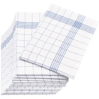 Zollner Geschirrtücher, 12er-Set, 60x80 cm, 55% Baumwolle, 45% Leinen, Blau , Textil , 60x80 cm , Oeko-Tex® Standard 100 , Heimtextilien, Geschirrtücher & Schürzen, Geschirrtücher