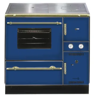 Wamsler wasserf. Küchenofen | K 148 CL | 23 kW | blau/gold | links