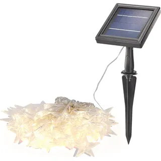 esotec Solar Deko-Lichterkette mit 30 LED-Sternchen Weihnachtsbaum 102578 - Transparent