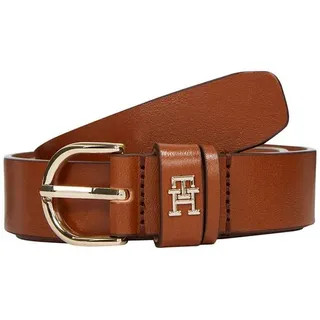 Tommy Hilfiger Damen Gürtel Essential Effortless 2,5 cm Ledergürtel, Braun (Cognac), 110 cm