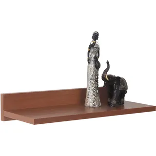 RICOO Wandregal 45 x 8 x 19 Braun Rustikal Eiche, Spanplatte aus Holz, Hängereral WM056-ER, Regal Wand, Bücherregal Bilderregal Fotoregal Küchenregal Hängend Wandboard Regalbrett Schweberegal