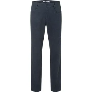 Stoffhose MAC "Arne", Herren, Gr. 32, Länge 34, grau (schwarz indigo), Web, Obermaterial: 97% Baumwolle, 3% Elasthan, unifarben, regular fit knöchellang, Hosen Stoffhose, im Five-Pocket Style
