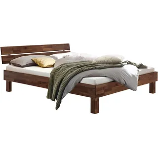 Prato 180 x 200 cm Fußhöhe 20 cm nussbaum geölt