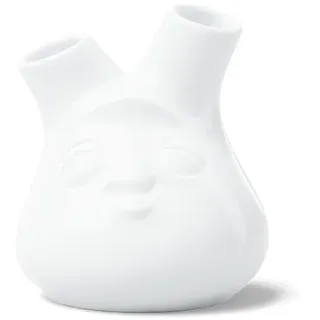 FIFTYEIGHT PRODUCTS / Vase klein mit 2 Öffnungen Kess (Porzellan, 253 Gramm, Weiß, Made in Germany)