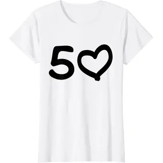 50. Geburtstag 50 Jahre Jubiläum Goldene Hochzeit Herz T-Shirt