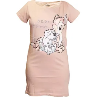 Disney Bambi Klopfer Damen kurzarm Schlafshirt Nachthemd – Beige / XS