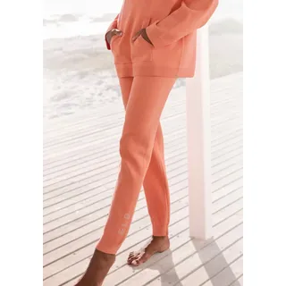Strickhose ELBSAND, Damen, Gr. 36/38, N-Gr, orange (aprikose), Feinstrick, Obermaterial: 50% Viskose, 28% Polyester, 22% Nylon, meliert, unifarben, bequem lang, Hosen Strickhose, aus hochwertigem weichem Strick, Loungewear