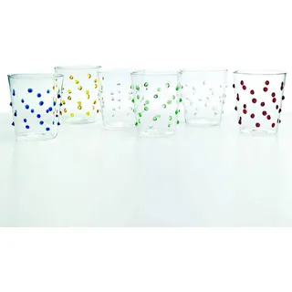 Zafferano Party Bicchiere Tumbler 45 Cl Set 6 Pz In Vetro Multicolore
