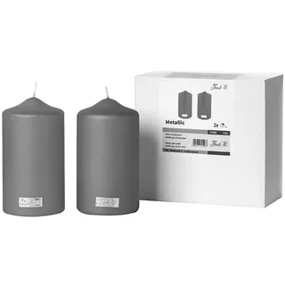 Fink CANDLE Stumpenkerze 15 cm grau