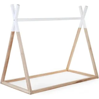 Tipi Kinderbett Rahmen Nat/Weiss 70X140 - Braun