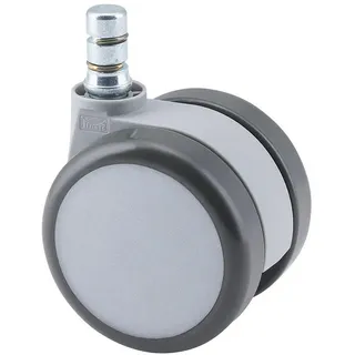 Mid.you Drehstuhlrolle , Grau, Weiß , Metall, Kunststoff , 5-teilig , 5x8.7x6 cm , Büromöbel, Bürostühle, Bürostuhl-Ersatzteile & Bodenschutzmatten