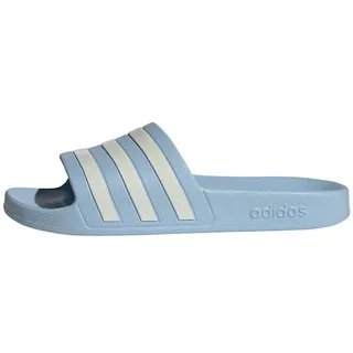 adidas Damen Adilette Aqua Slides, Glow Blue/Zero Metalic/Zero Metalic, 42 EU