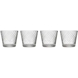 Iittala Tundra Trinkgläser 29 cl, 4er Set aus klarem Glas, Wassergläser für Saft und Cocktails, Design von Oiva Toikka, spülmaschinengeeignet