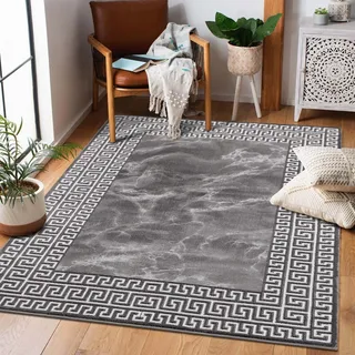 Carpet City Chic rechteckig 11 mm Höhe Kurzflor, Bordüre, Weicher Flor, ideal für Wohnzimmer & Schlafzimmer,