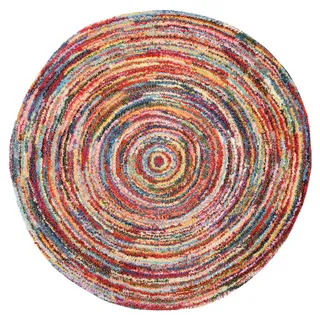 Novel Webteppich , Multicolor , Textil , Abstraktes , rund , in verschiedenen Größen erhältlich , Teppiche und Böden, Teppiche, Webteppiche