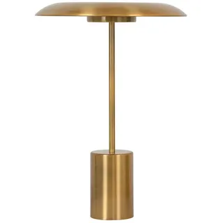 Tischleuchte , Messingfarben , Metall , rund , F , 28x40x28 cm , Europäischer Sicherheitsstandard , Touch-Schalter (on/off), USB-Anschluss zum Laden von Smartphones, USB-Anschluss zum Laden von I-Phones, Touch (on/off) , Lampen & Leuchten, Innenbeleuchtung, Tischlampen, Tischlampen