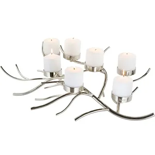 Fink Kerzenleuchter RAMUS Aluminium Silber