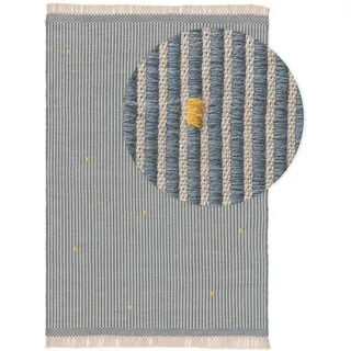 benuta Lytte Kinderteppich Bruno - Blau 90x130 cm - Baumwolle - Rechteckig - Pflegeleicht für Kinderzimmer