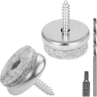 ECENCE Filzgleiter mit Torx- Schrauben 24mm/0.94inch, 24 Stück Möbelgleiter + Torxbit + Bohrer, hochwertig & langlebig, Stuhlbeinschoner ideal für Möbel, Stühle und Tische