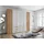 Drehtürenschrank Monaco 246,9 x 236 x 58 cm Braun/Weiß