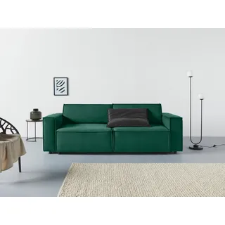 Home Affaire Schlafsofa »Marva« incl. Bettfunktion, und Bettkasten, Federkern, grün