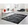 Kurzflorteppich 140 200 Schwarz/Grau