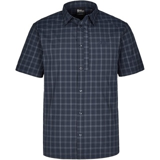 Jack Wolfskin Norbo Kurzarmhemd - Night Blue Checks - XL