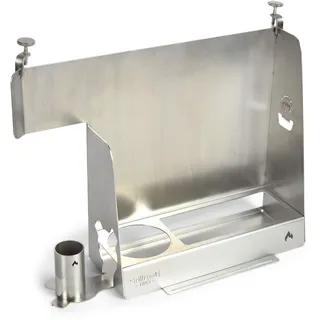 Grillrost.com Das Original Feuerplatte Zubehörhalter 2,3 kg Edelstahl Silber/Weiß