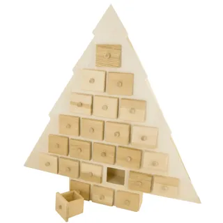 Tannenbaum Advent IN Holz Schubladen 56x53x6,5 CM