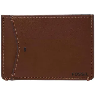 Fossil Herren Joshua Vegan Cactus Slim Minimalist Kartenetui Fronttasche Geldbörse für Männer, Mittelbraun, Kartenetui