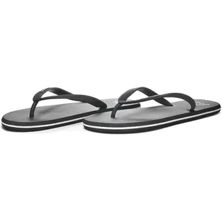 Kappa Unisex Logo Moker Flip-Flops, Black White Black, 39 EU