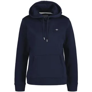 Sweatshirt GANT "Sweatshirt Regular Shield Hoodie", Damen, Gr. XS, blau, Obermaterial: 78% Baumwolle CO. 22% Polyester PES., Sweatshirts Sweatshirt